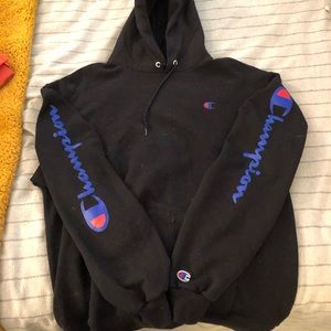 Black champion brand hoodie